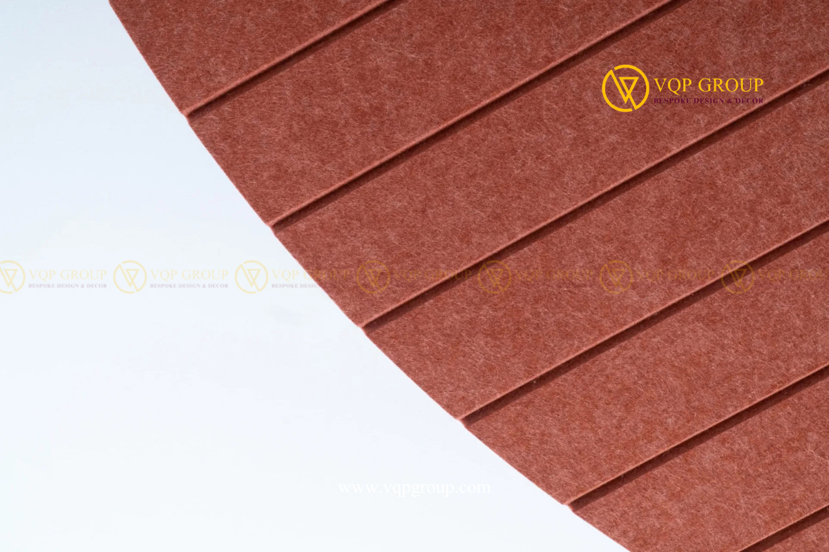 Chi tiết bề mặt vật liệu PET Acoustic của hệ đèn VQP-PET-C044