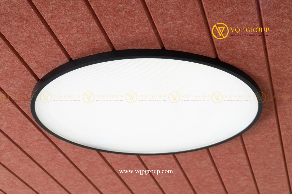 Đèn PET tiêu âm đĩa tròn VQP-PET-C044 tích hợp mặt sáng khuếch tán