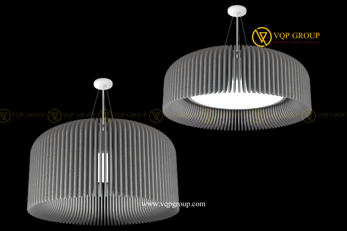 Đèn treo PET nan cong hình chuông VQP-PET-C006 thuộc dòng PET Acoustic Lighting