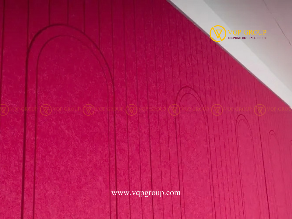 Chi tiết tấm PET Acoustic Wall hình học nét mảnh VQP-PET-W018