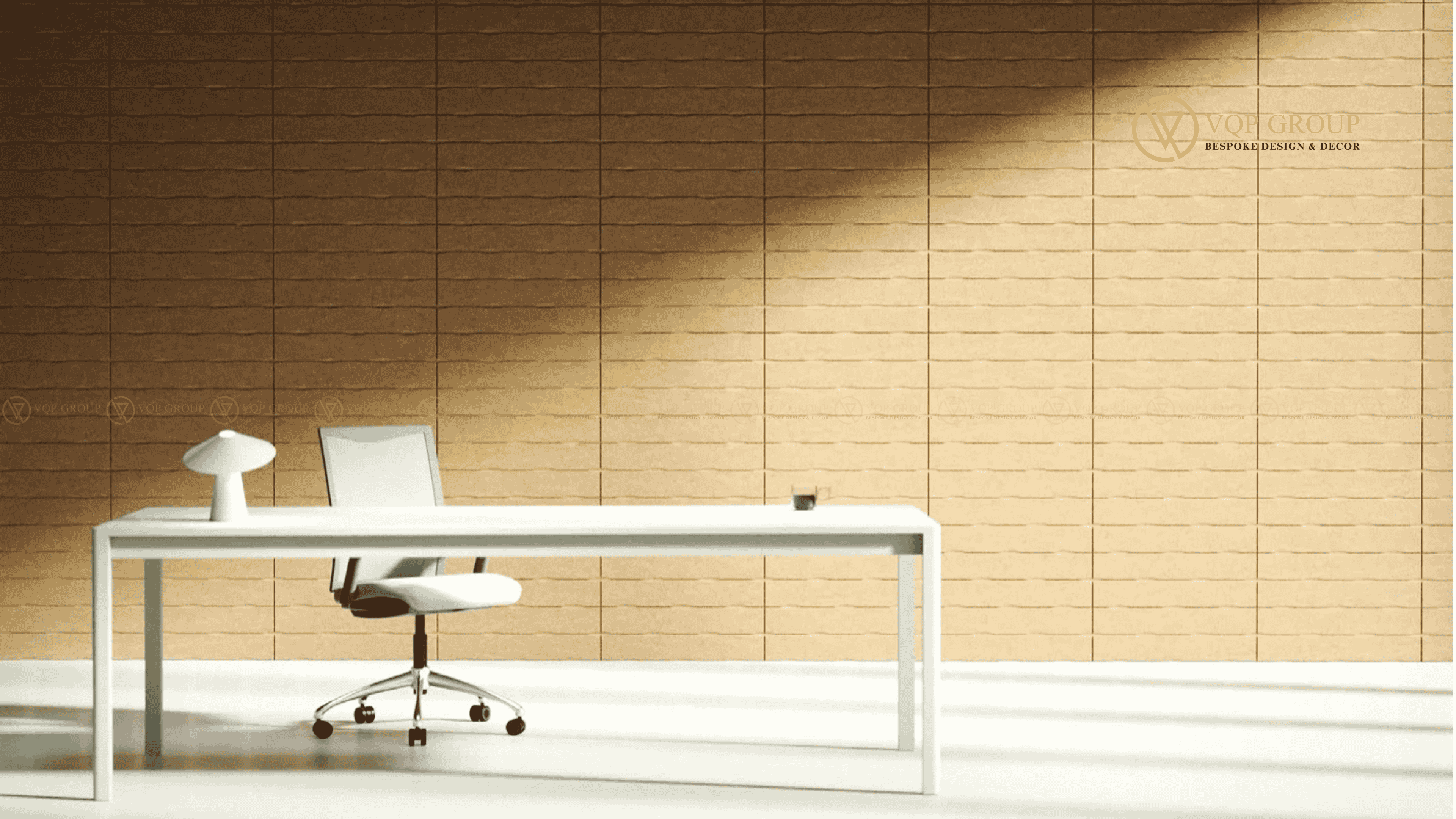 Tấm ốp tường tiêu âm Nautical màu beige trong không gian văn phòng