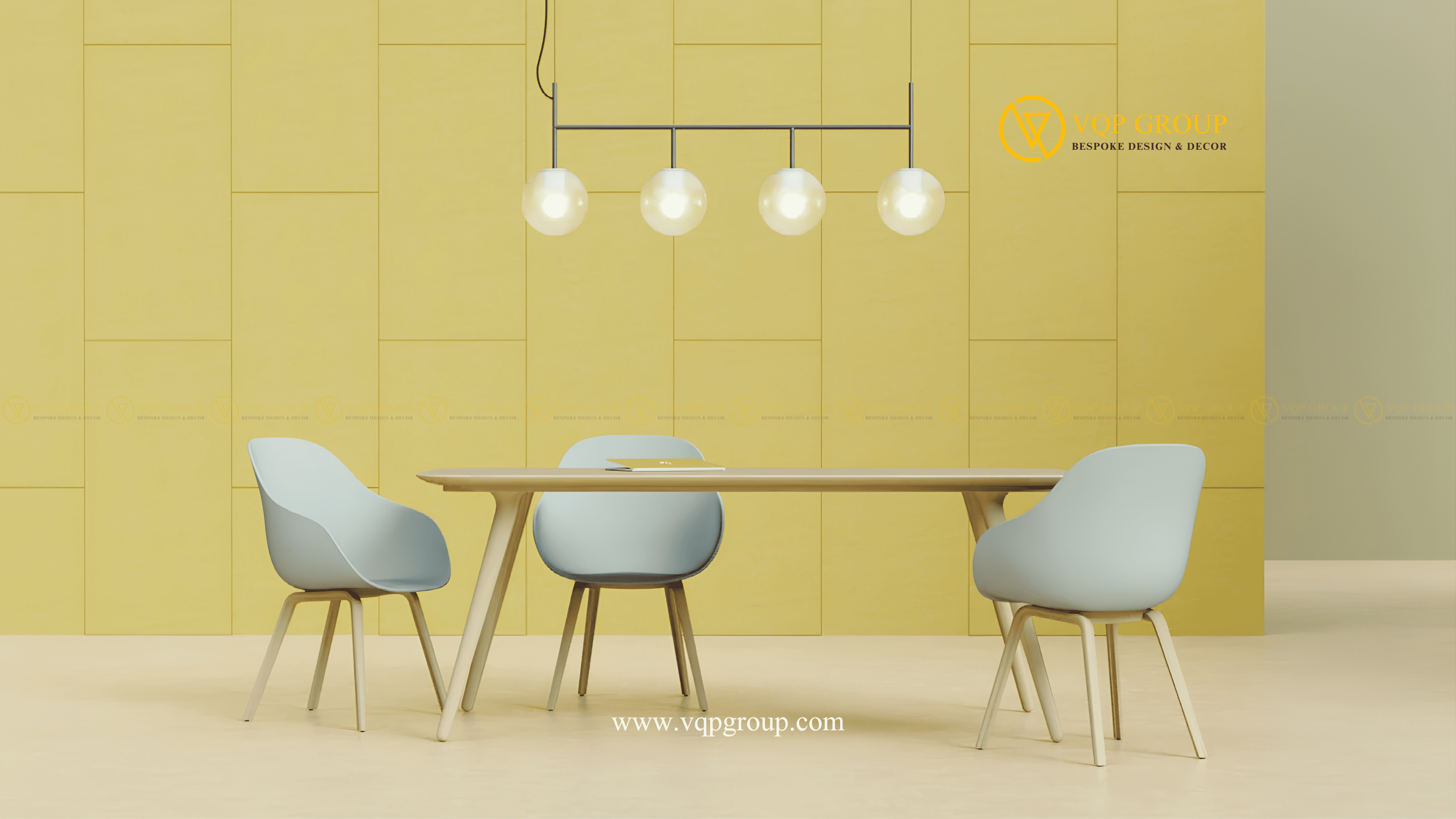 Mảng tường tấm tiêu âm PET Acoustic CALM một tông màu sáng