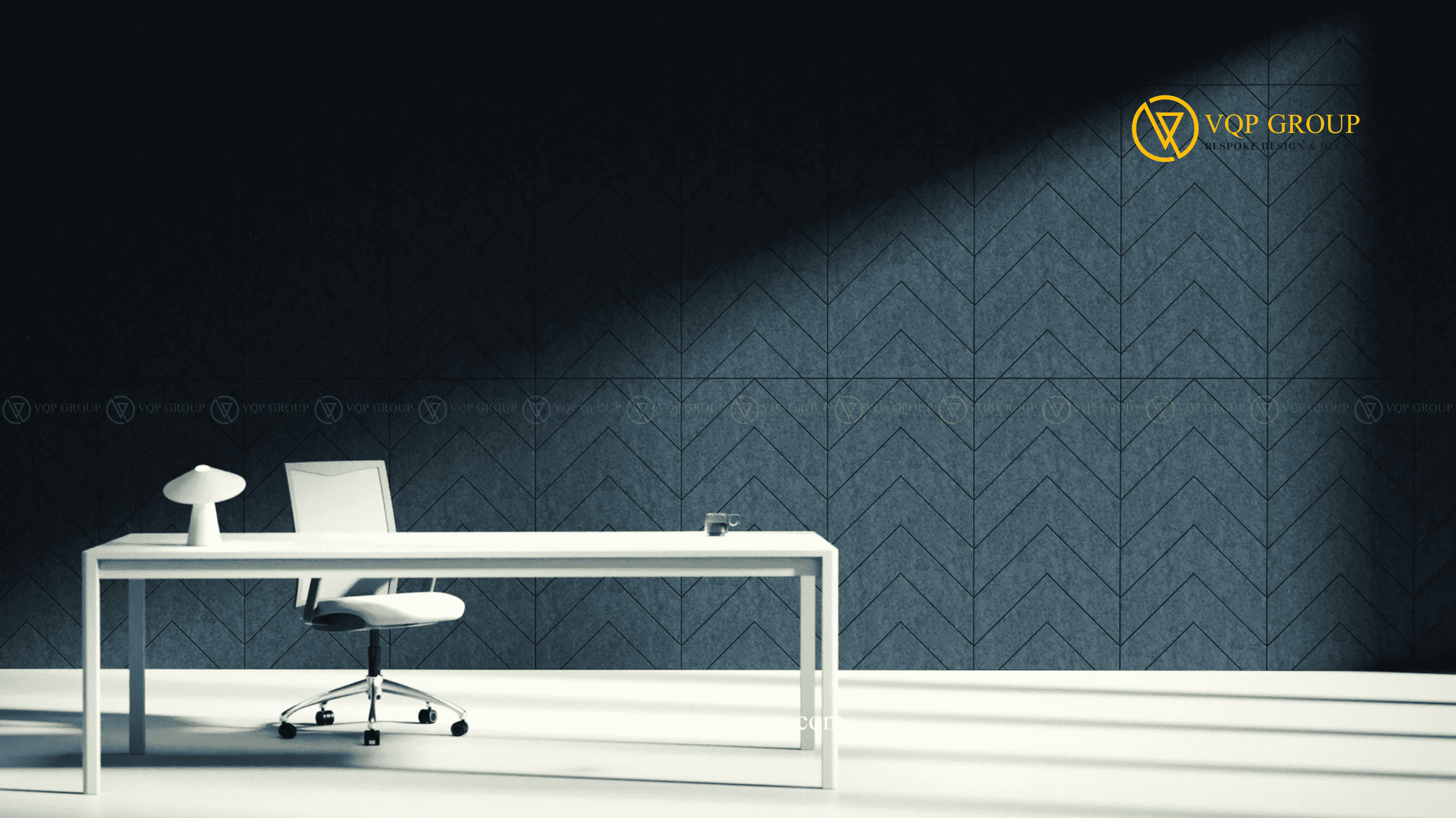 Tấm tiêu âm Chevron M PET Acoustic màu xanh navy cho văn phòng