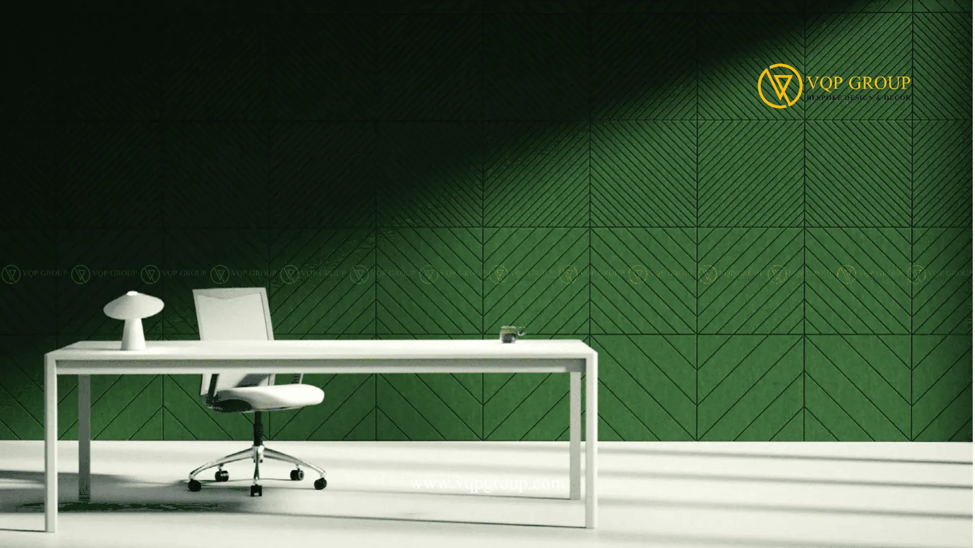 Tấm tiêu âm PET Acoustic Diagonal M màu xanh đậm ghép họa tiết đối xứng
