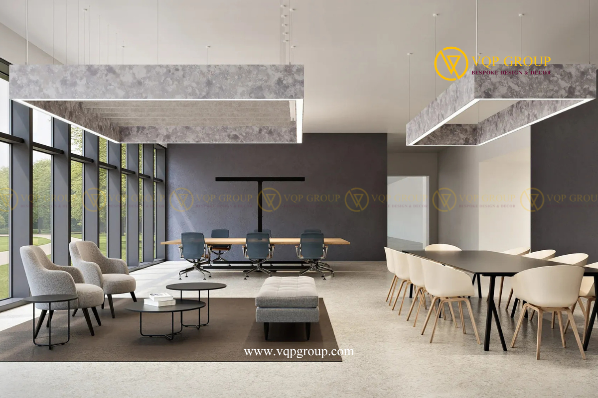 Ứng dụng lam đèn PET tuyến tính 64 chiếu xuống trong phòng họp và không gian làm việc