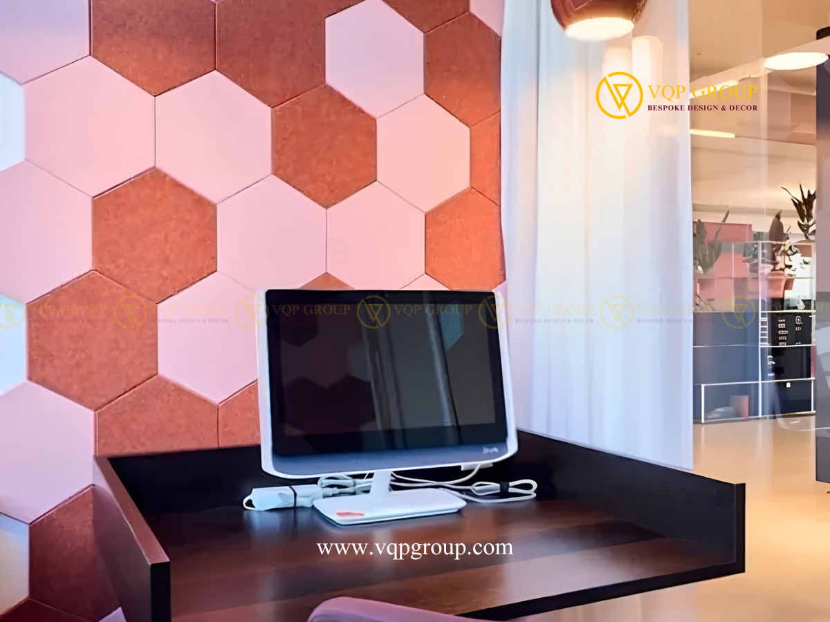 Ứng dụng tấm PET lục giác VQP-PET-W027 trong văn phòng