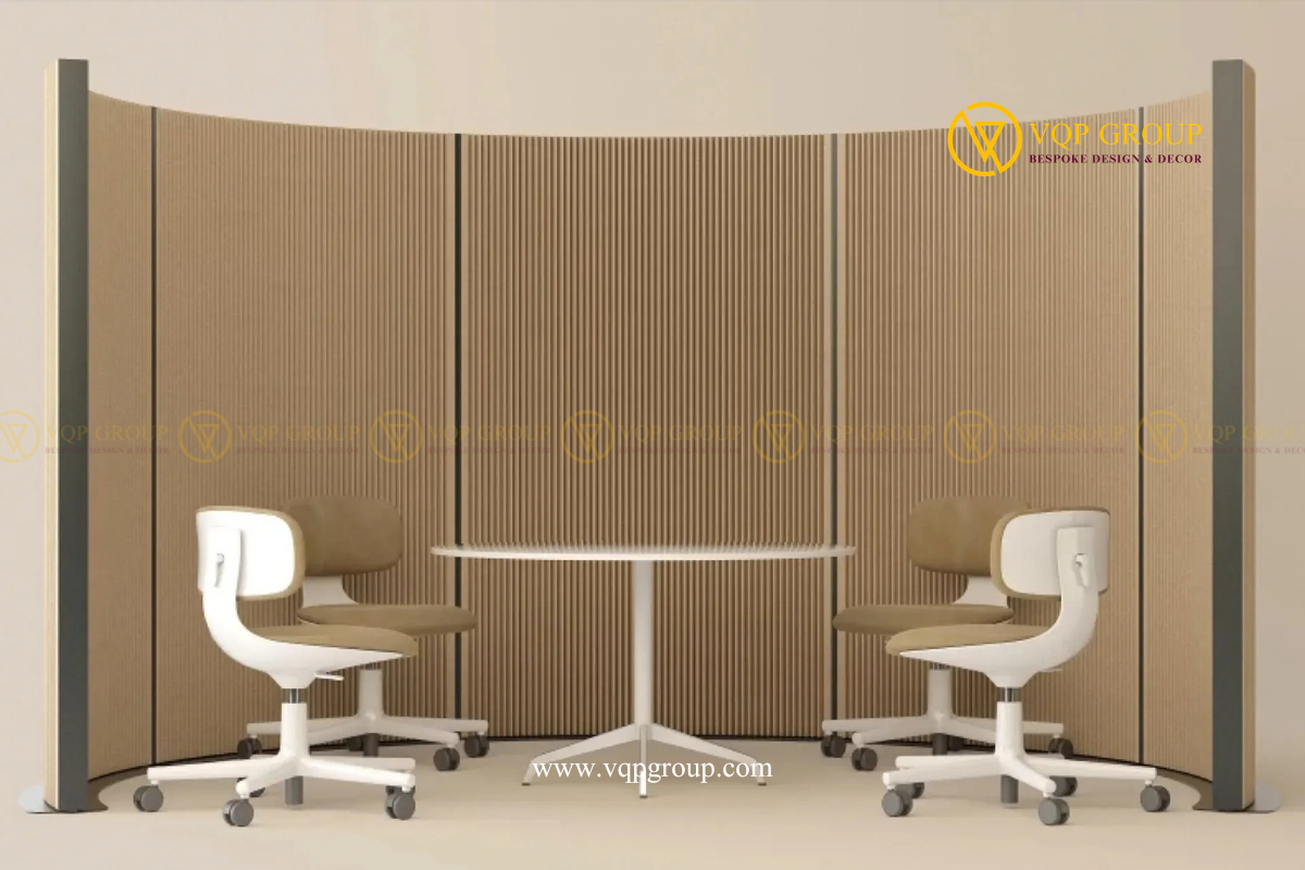Vách ngăn phòng tiêu âm PET Acoustic R001 cho khu họp và trao đổi nhóm