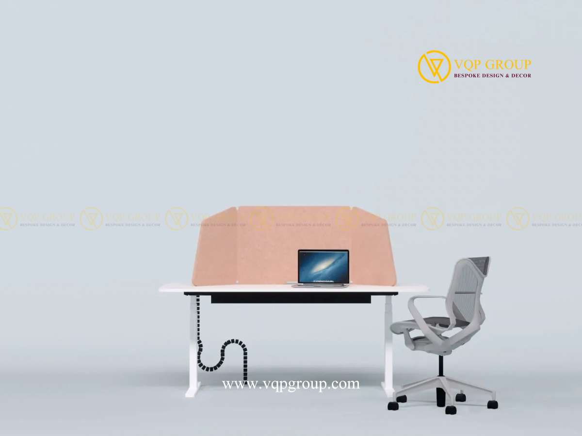 Vách PET tạo góc làm việc riêng VQP-PET-D002 cho bàn làm việc văn phòng