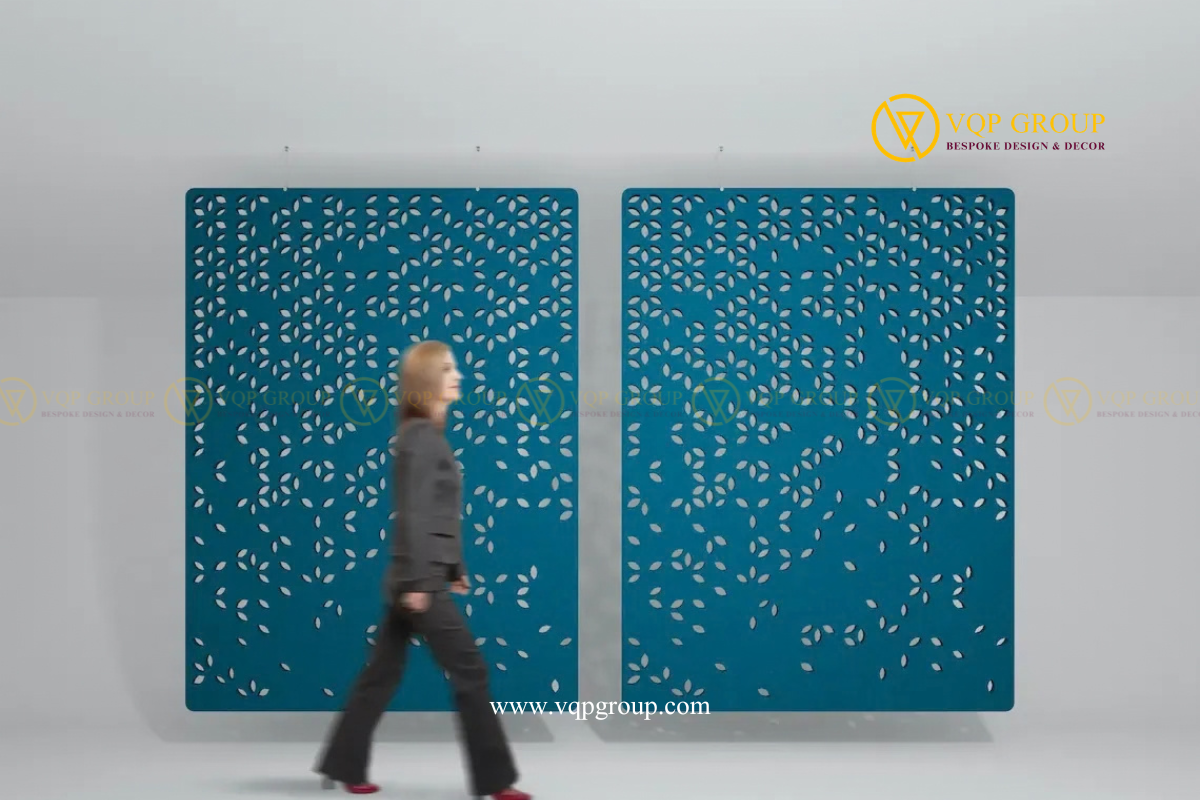 Vách PET treo tán lá VQP-PET-R014 thuộc PET Acoustic Room Dividers